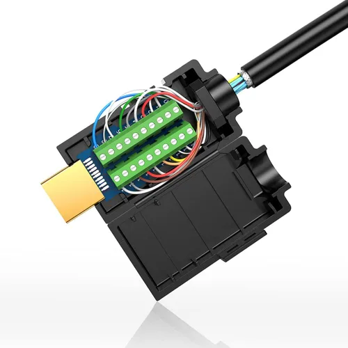 Vista 5 de Conector rápido macho sin soldadura HDMI, terminal de puerto, placa de conector de ruptura sin soldadura con accesorios de estuche Reparación