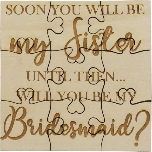Vista 4 de Will You Be My Bridesmaid Puzzle - Flores, Horizontal