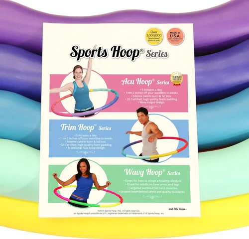 Vista 5 de Sports Hoop®, Acu Hoop® 5L, aro con peso para entrenamiento, con DVD de lección de entrenamiento de 50 minutos [idioma español no garantizado].