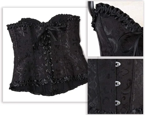 Vista 11 de EVAbaby Corsé sexy con huesos florales para mujer, corsé moldeador de cuerpo