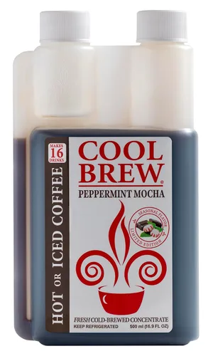 Vista 2 de CoolBrew Concentrado líquido frío fresco – tostado oscuro, granos de arábica gourmet, para café helado o caliente, sin azúcar, sin conservantes