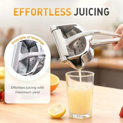 Vista 3 de Prensa manual de aleación de aluminio para exprimir jugo de frutas cítricas, extractor de jugo de frutas frescas, exprimidor de limón, naranja