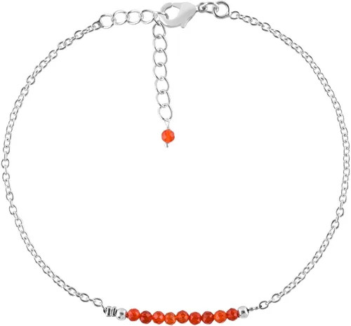 Vista 79 de YANARA Pulsera de tobillo para mujer, piedra de nacimiento natural, cuentas de piedras preciosas, tobillera delicada hecha a mano de 9 pulgadas +