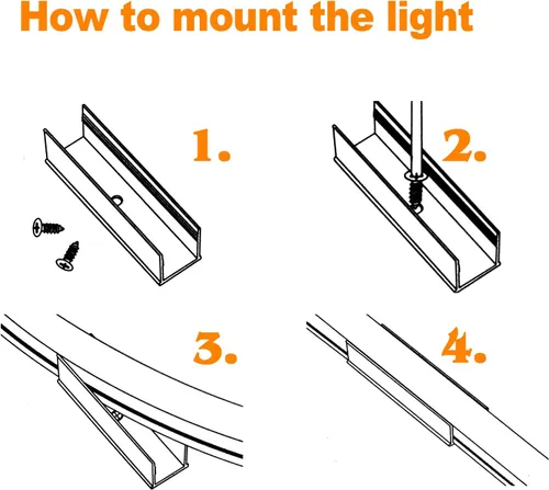 Vista 4 de Shine Decor Productos del paquete de clip de montaje con kit de luces de cuerda de neón LED