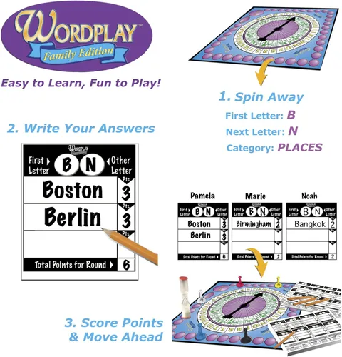 Vista 9 de Up 4 Grabs + Wordplay = Divertido paquete de juegos de mesa para adultos y noche de juegos familiares