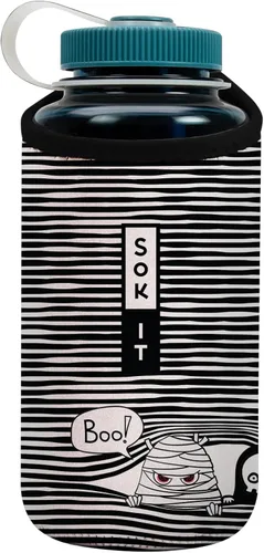 Vista 198 de Sok It BotlSok Funda para botella de agua con cubierta de neopreno aislante (Floral abstracto, se ajusta a CamelBak o Nalgene de 12 onzas)