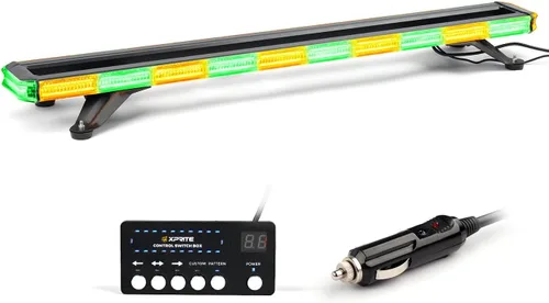 Vista 8 de Xprite Barra de luces estroboscópicas de emergencia para techo de 18 pulgadas, 150 LED, luces de advertencia intermitentes de servicio pesado