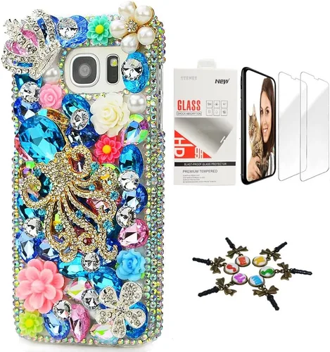Vista 14 de Bling Case SSSGCDwSPSeries-24 - Funda con diseño 3D hecho a mano, 100 + cristales