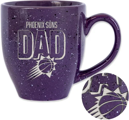 Vista 94 de Rico Industries NBA 16 oz Team Color Laser Engraved Speckled Ceramic Coffee Mug 3-Color del