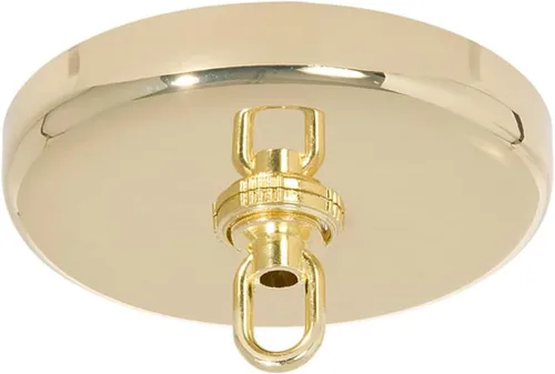 Vista 8 de B&P Lamp Kit de placa de techo redondeada (bronce antiguo)