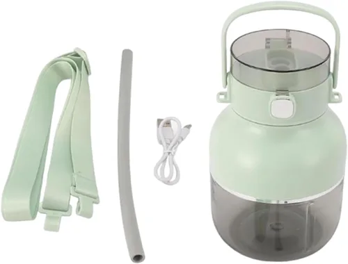 Vista 7 de Smoothie Blender 500ml Personal Mixer 70W Leakproof Cup USB C Charging with Carrying Strap for Office Lightweight, Green