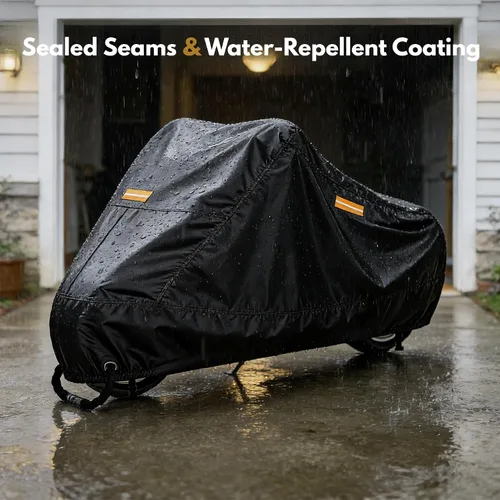 Vista 6 de 300D Motorcycle Cover Waterproof Outdoor 96.5 inch