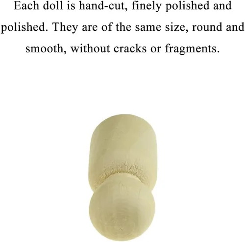 Vista 3 de HAHIYO 1.4 pulgadas, 25 unidades de muñecas de madera con forma de papá, muñecas de madera sin terminar, figuras de madera, cuerpos de muñeca