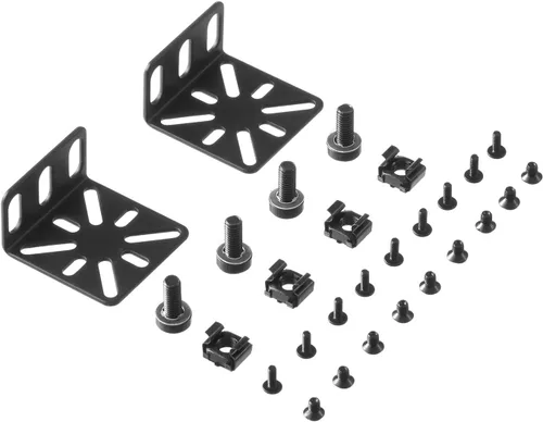 Vista 12 de Kit de montaje en rack para switches de 17.3 pulgadas, orejas de rack ajustables para productos Buffalo Tech, Cisco, NETGEAR, Dell, D-Link, Linksys