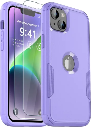 Vista 28 de Funda para iPhone 12, 2 protectores de pantalla de vidrio templado, 10 pies a prueba de caídas, antideslizante, a prueba de golpes, para iPhone 12