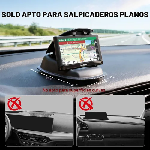 Vista 6 de APPS2Car Soporte de Montaje GPS para Coche y Camión, Soporte Antideslizante con Bolsa de Frijoles GPS para Tablero 2-en-1 Anti-Deslizante