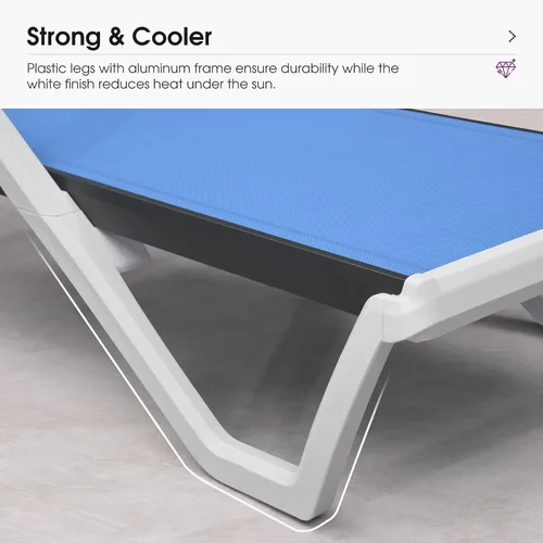 Vista 7 de PURPLE LEAF Juego de 2 sillones para exteriores con reposabrazos para Azul real (con brazos)