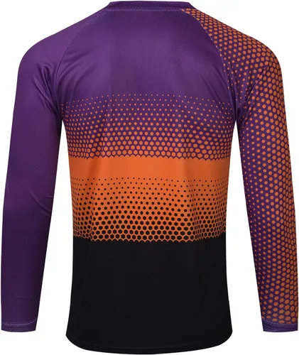 Vista 44 de Hotlion Camiseta de ciclismo para hombre, manga larga, MTB Motocross, ropa de carreras todoterreno