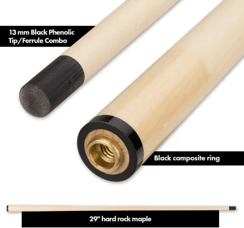Vista 4 de OUTLAW OLBK01 Specialty Pool Cue - Arce teñido natural con púas y diseño de caballo de hierro