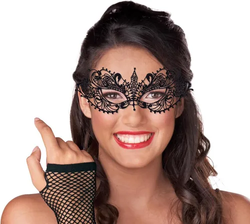 Vista 4 de 2 máscaras de encaje para mujer, para bailes de baile, carnaval de Halloween, fiesta veneciana