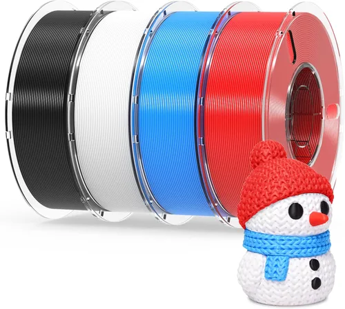 Vista 33 de Silk Rainbow 3D Printer Filament 1.75mm Multi-Color PLA Filament Fast Color Change Candy Color 3D Printing Filament, 1kg Spool Color caramelo