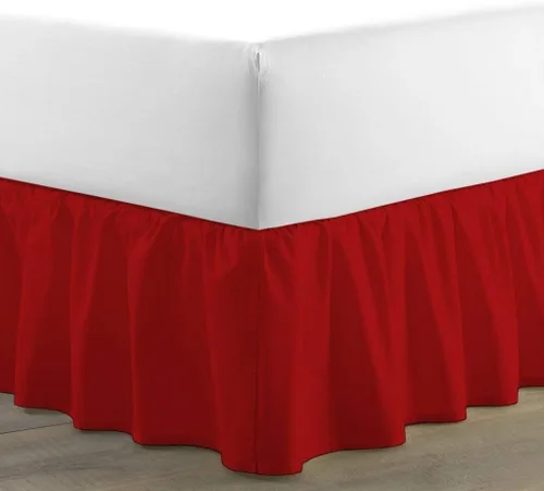 Vista 19 de Falda de cama individual negra para falda de cama con volantes con caída de 16 pulgadas, tela de tres lados ajustable con volantes suaves y sedosos