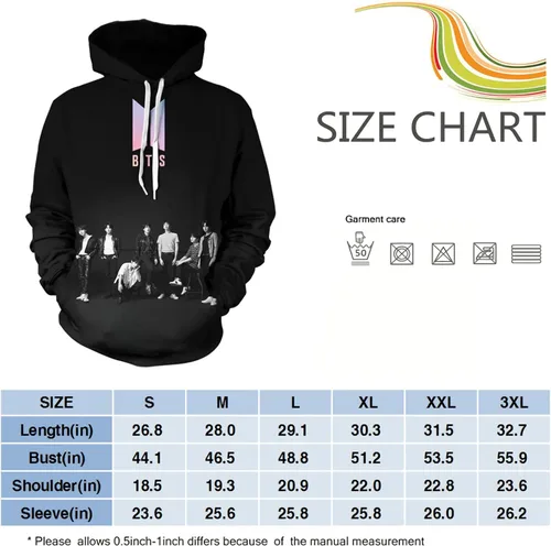 Vista 3 de BIDSNUAS Women's Hoodies 3D Printed Long Sleeve Drawstring Lightweight Hooded Sweatshirts Pullover Hoodies