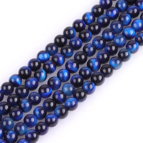 Vista 110 de GEM-Inside - 95 cuentas AA color morado oscuro de amatista de 15 pulgadas por hebra con agujero, piedras preciosas naturales y cuentas de cristal