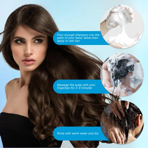 Vista 7 de Champú para el cabello con control de aceite limpiador para el cuero cabelludo, refrescante para el control de aceite, champú limpiador