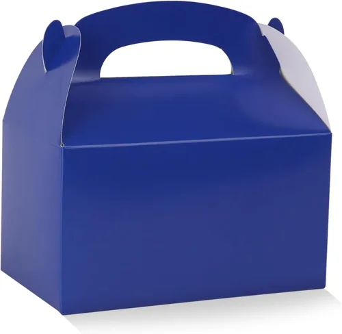 Vista 10 de DjinnGlory Paquete de 36 Cajas Pequeñas Azules de Obsequios para Fiestas, Cajas Gable, Cajas de Regalo de Papel para Baby Shower, Cumpleaños, Fiesta