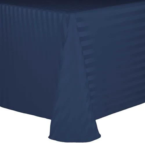 Vista 32 de Ultimate Textile Mantel ovalado de rayas satinadas (59.8 x 83.9 in), color marrón oscuro Espresso