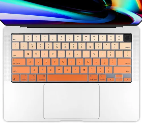 Vista 11 de Batianda Funda de teclado de color degradado prémium para MacBook Pro de 14 pulgadas Pro de 16 pulgadas 2024 2023 M4 M3 M2 M1 Pro/Max Chip y MacBook
