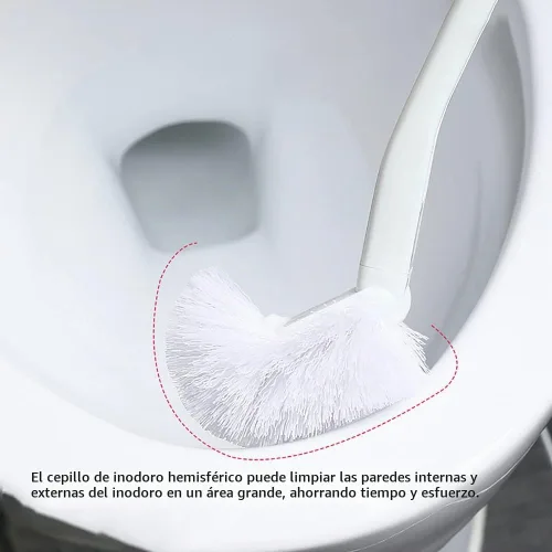 Vista 5 de Baffect Cepillo de inodoro curvado con mango largo antideslizante
