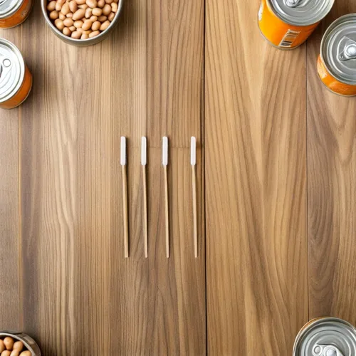 Vista 7 de Levemolo PET Ear Cleaning Wooden Handle 500pcs Cotton Swabs, Single Head