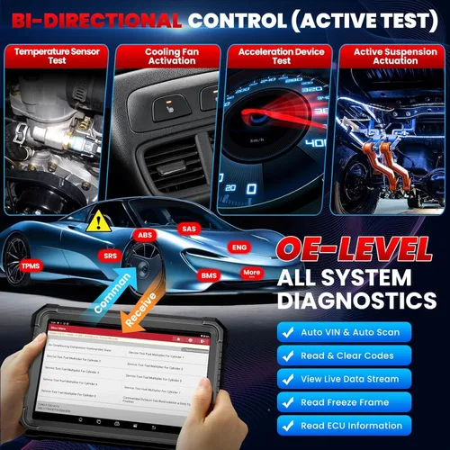 Vista 6 de Launch X431 PRO3S+ Elite, herramienta de escaneo bidireccional 2026 con protocolos J2534 All-in-One Topology Map, 60+Service, 10.1 INCH HD Trucks