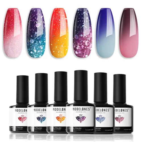 Vista 14 de modelones Juego de imanes de ojo de gato, esmalte de gel francés con corazón de ojo de gato, kit de herramientas de uñas de doble cabeza 5 en 1