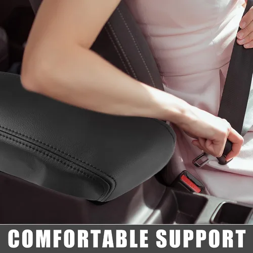 Vista 5 de Almohadilla de consola central de automóvil, impermeable, protector de caja de asiento, color negro para Toyota 4Runner 1996-2002