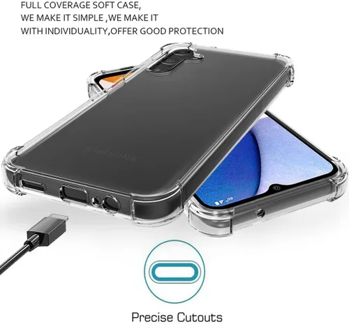Vista 9 de Compatible con Samsung Galaxy A14 5G/4G, M14 5G Case Clear Samsung Galaxy A14 5G, A14 4G, M14 5G, funda protectora de goma TPU flexible de absorción