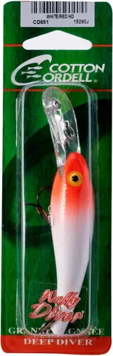 Vista 22 de Cotton Cordell Wally Diver Walleye Crankbait Señuelo de pesca Gancho Chartreuse
