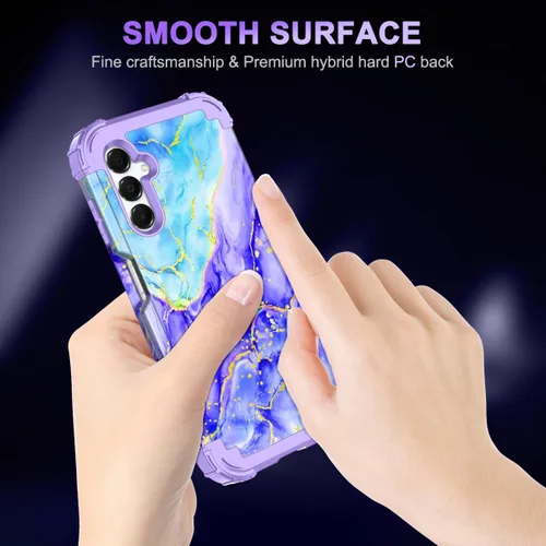 Vista 7 de Casetego Funda para Galaxy A16 5G, Tres Capas de Alta Resistencia Robusta a Prueba de Golpes, Protección Completa Rugosa de PC Duro + Parachoques