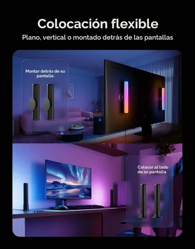 Vista 6 de Govee Barra de luz inteligente, luces de TV RGBICWW para sala de estar