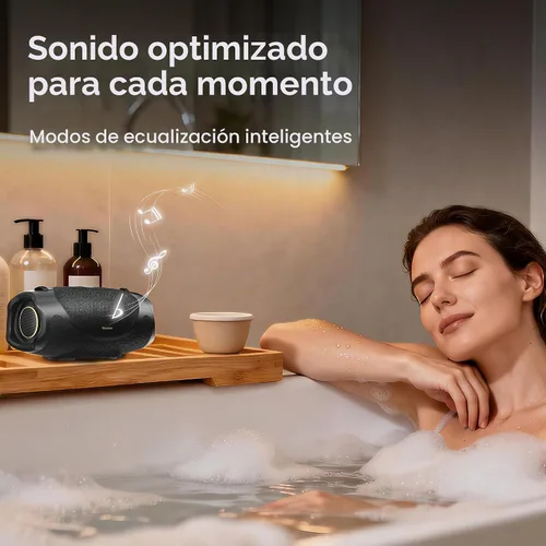 Vista 9 de Hisense FlexBoom - Altavoz Bluetooth portátil, IP67 impermeable, a prueba de polvo y golpes, hasta 80 W de gran sonido, Bluetooth 6.0, Auracast, TWS