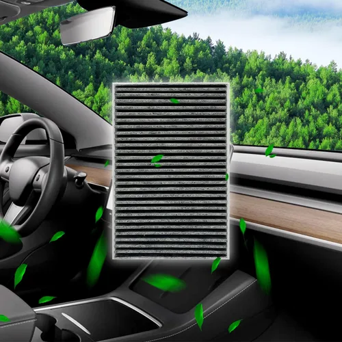Vista 5 de Filtro de aire de cabina para Tesla Model S con carbón activado para modelos S 1035125-00-A 2012-2015 (carbón activado 2012-2015)