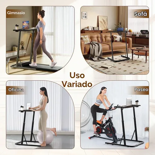 Vista 6 de VTORY Adjustable Height Standing Desk for Walking Pad Treadmill，for Cycling Negro