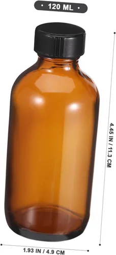 Vista 2 de 4pcs botellas de vidrio recargables botellas de vidrio redondas tapas de salsa picante cuentagotas para agua a granel