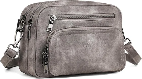Vista 3 de FADEON Bolsos cruzados para mujer y mochila para laptop Colección Gris