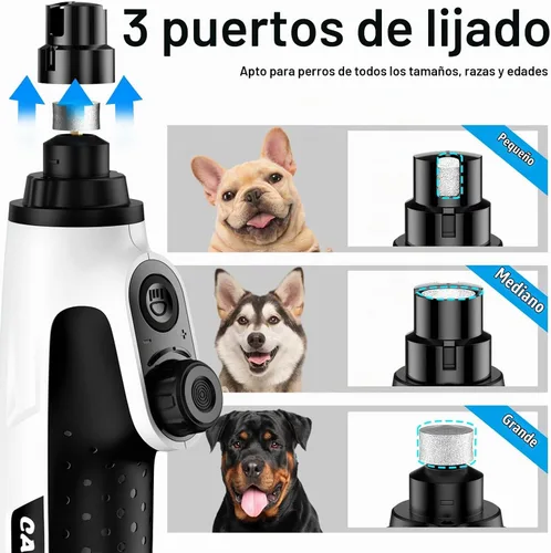 Vista 8 de Casfuy - Molinillo de uñas inteligente de 6 velocidades con luces LED Blanco