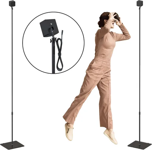Vista 2 de Skywin VR Stand and Hidden Cable Set Compatible with HTC Vive Index Base Station - Tempered Glass HTC Vive Stand and Cable Set for Vive and Rift