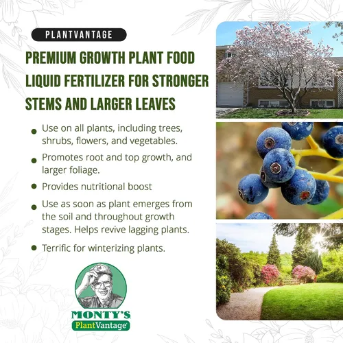 Vista 2 de PlantVantage Fertilizante líquido para plantas de crecimiento prémium - Fertilizante NPK (8-16-8) con zinc y hierro, alimento líquido para plantas