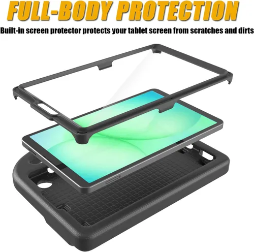 Vista 3 de Funda infantil para Samsung Galaxy Tab A11 /A9 de 8.7 pulgadas versión 2025/2023, ligera, a prueba de golpes, apta para niños, con protector